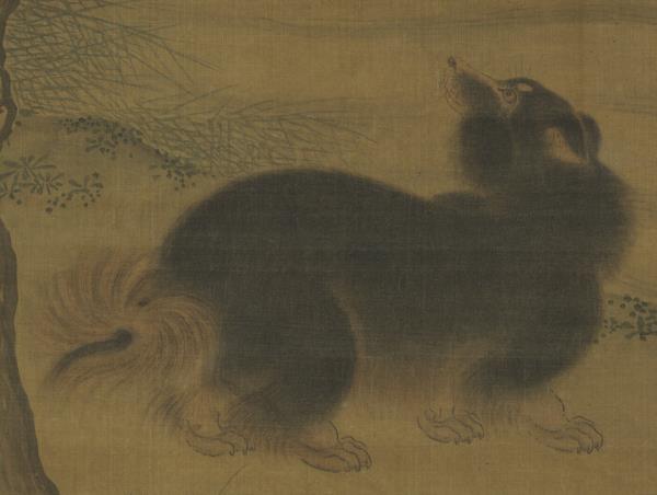 明武宗畫哈叭驚蟬圖　軸