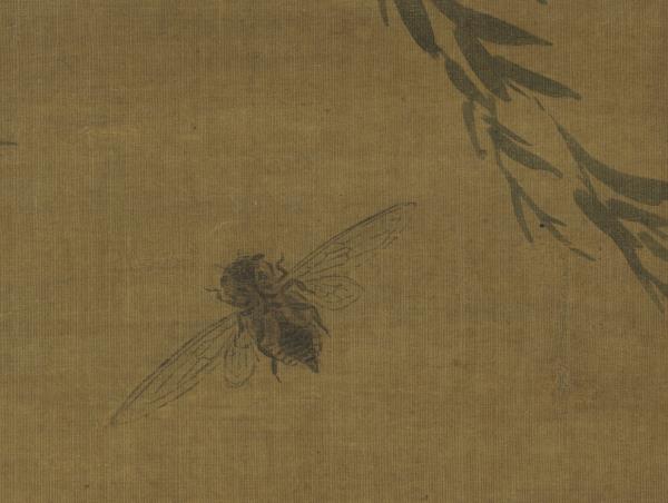 明武宗畫哈叭驚蟬圖　軸