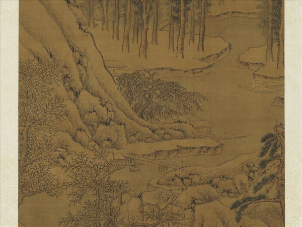 明文徵明畫雪景　軸