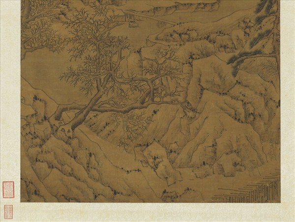 明文徵明畫雪景　軸