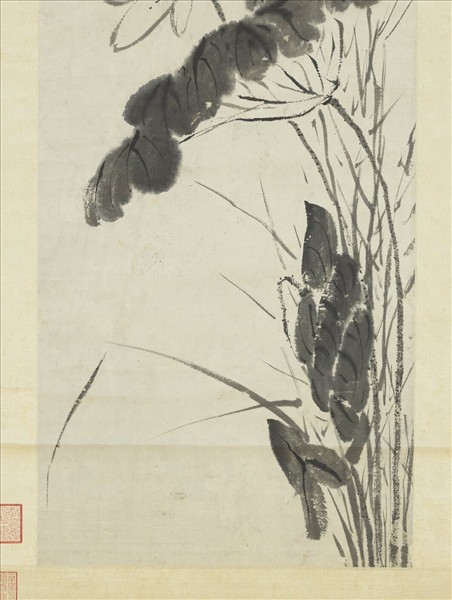 明徐渭荷花　軸