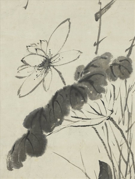 明徐渭荷花　軸