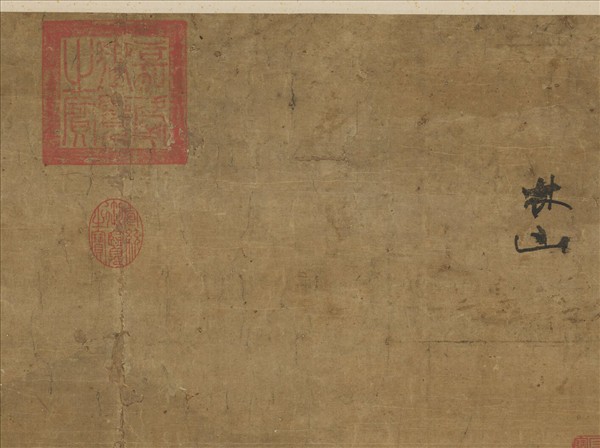 明林山風雨歸舟圖　軸