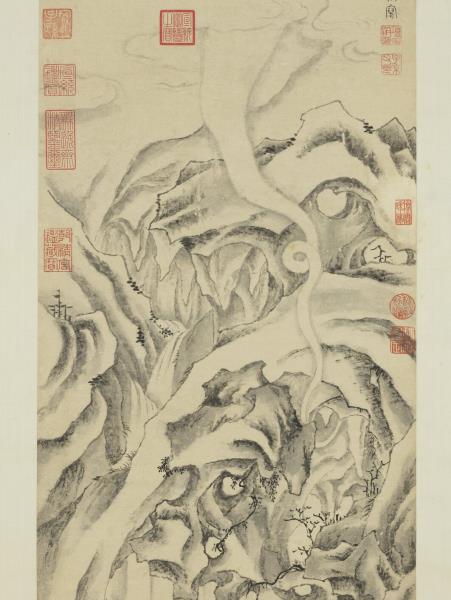 明項元汴善才頂禮　軸