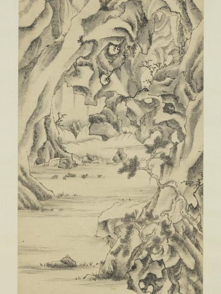 明項元汴善才頂禮　軸