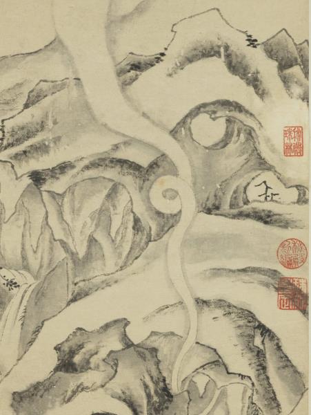 明項元汴善才頂禮　軸