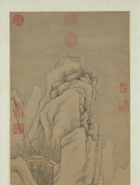 明劉原起林巒積雪　軸