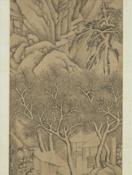 明劉原起林巒積雪　軸