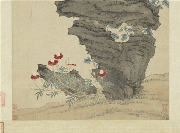 明王綦東籬秋色圖　軸