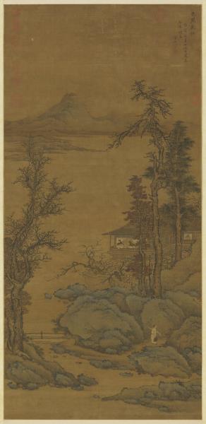 明張翀畫東閣觀梅　軸