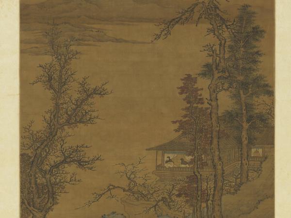 明張翀畫東閣觀梅　軸