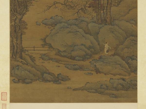 明張翀畫東閣觀梅　軸