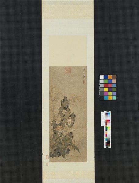 明陳洪綬畫壽萱圖　軸