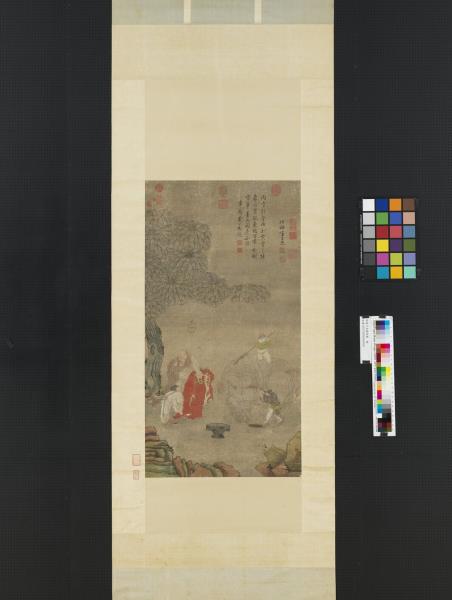 明崔子忠掃象圖　軸