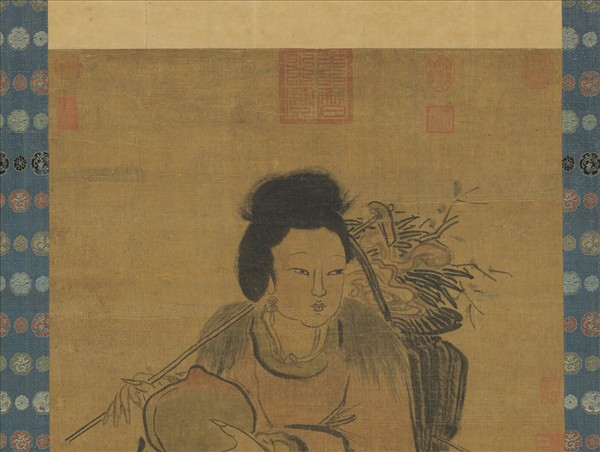 五代南唐王齊翰采芝仙　軸