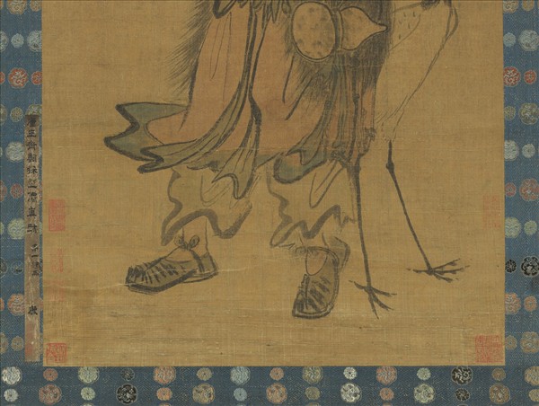 五代南唐王齊翰采芝仙　軸