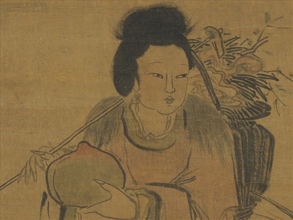 五代南唐王齊翰采芝仙　軸