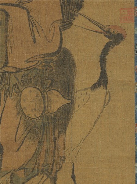 五代南唐王齊翰采芝仙　軸