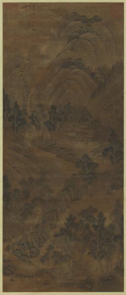 五代南唐董源畫長林蕭逸　軸