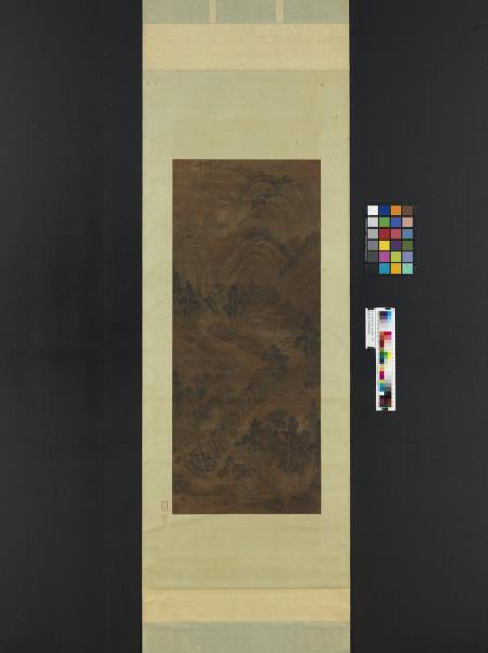 五代南唐董源畫長林蕭逸　軸