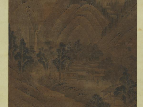 五代南唐董源畫長林蕭逸　軸