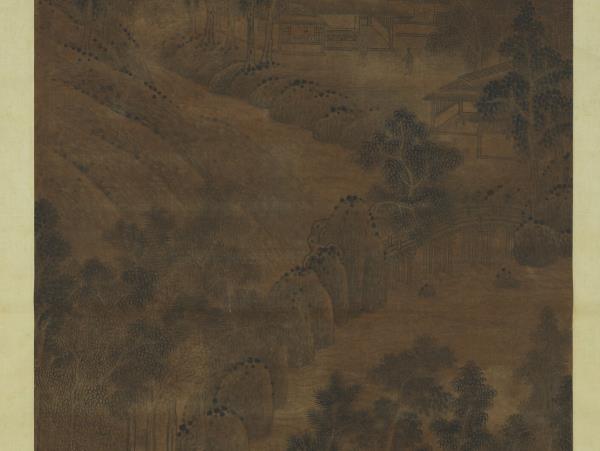 五代南唐董源畫長林蕭逸　軸