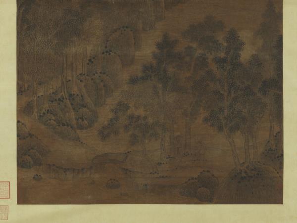 五代南唐董源畫長林蕭逸　軸