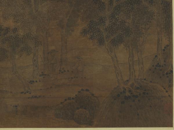 五代南唐董源畫長林蕭逸　軸