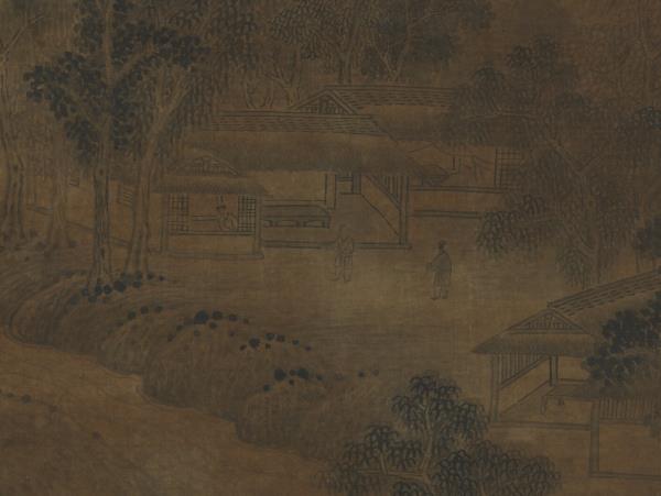 五代南唐董源畫長林蕭逸　軸