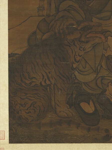 五代人畫伏虎羅漢　軸