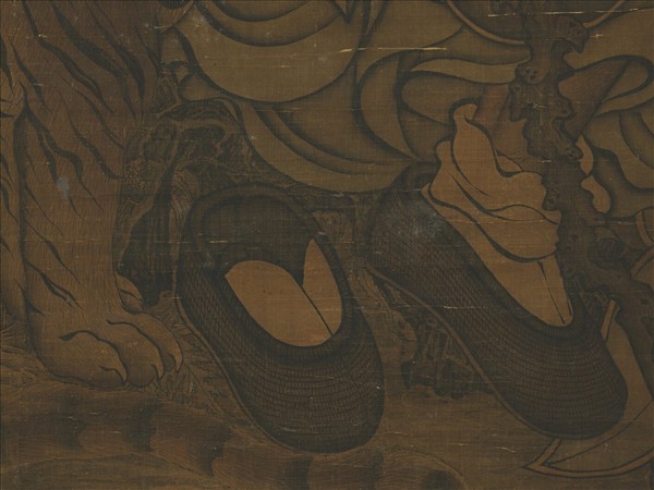 五代人畫伏虎羅漢　軸