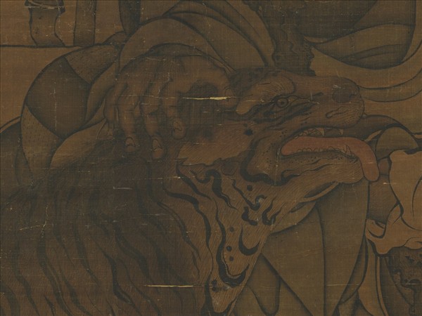 五代人畫伏虎羅漢　軸