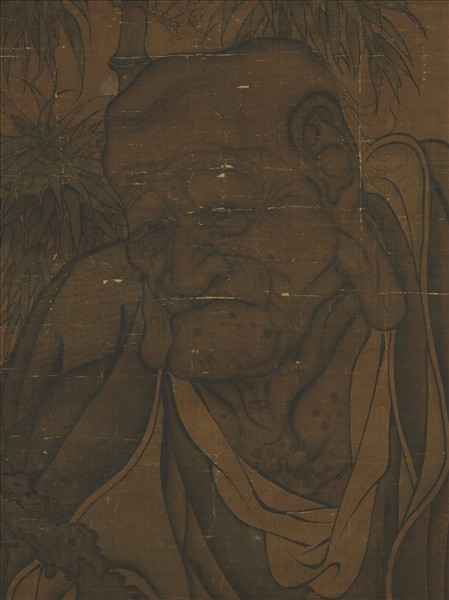 五代人畫伏虎羅漢　軸