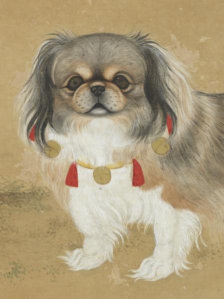 清沈振麟畫狗　軸