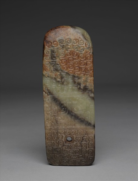 改刀仿古動物面紋玉圭