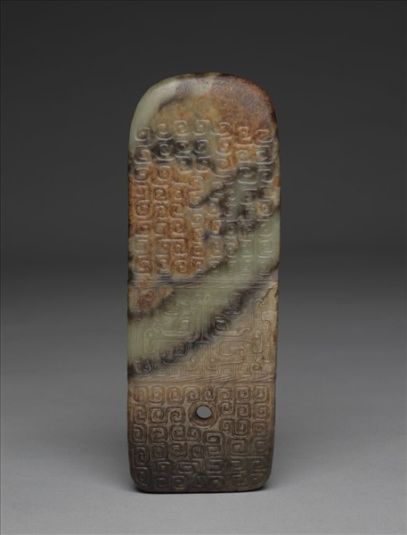 改刀仿古動物面紋玉圭