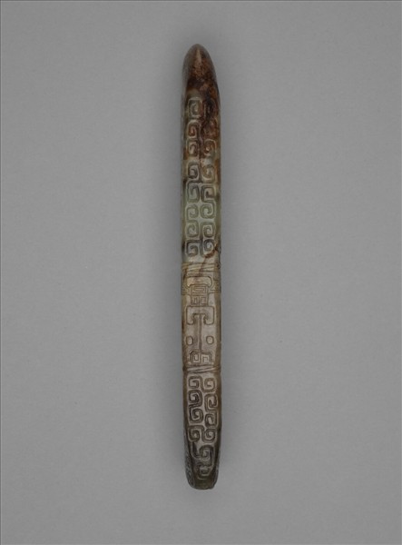 改刀仿古動物面紋玉圭