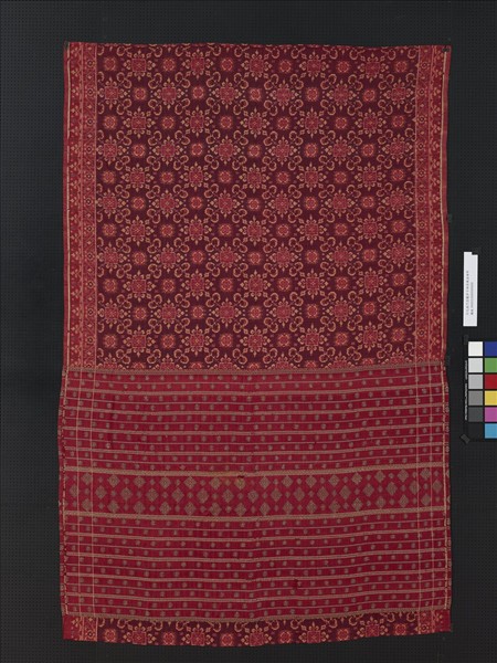 印尼 伊卡綁染織金裙布