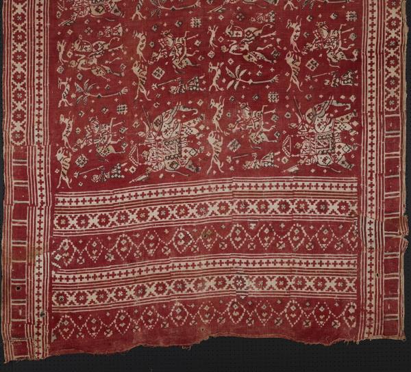 印度 狩獵紋印花布