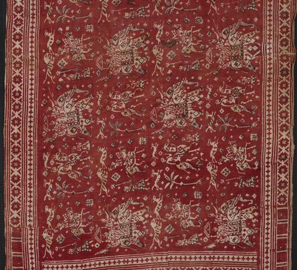 印度 狩獵紋印花布