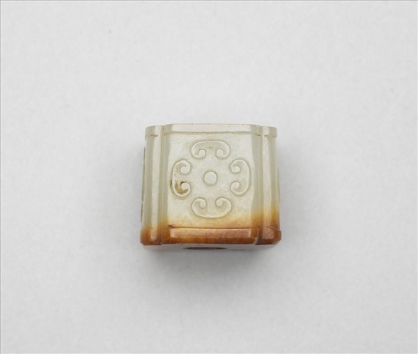 玉方形雲紋飾件