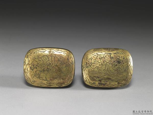 韓國高麗時代十三~十四世紀銅鎏金如意紋方盒