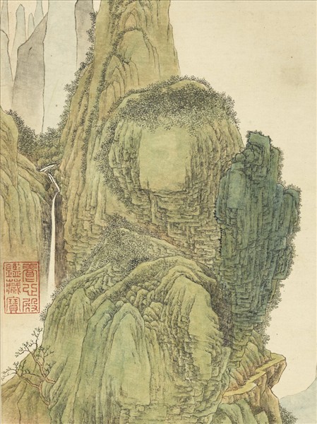 清王翬仿趙孟頫春山飛瀑　軸