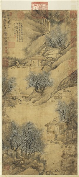 清惲壽平梅花書屋圖　軸