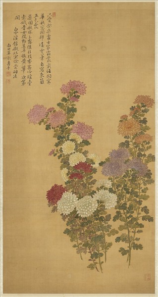清惲壽平菊花　軸