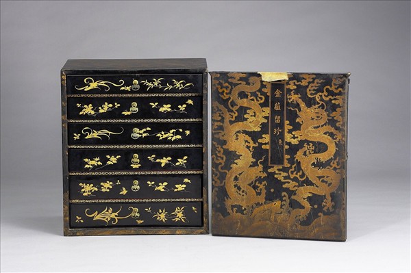 「金薤留珍‧東」黑漆描金匣