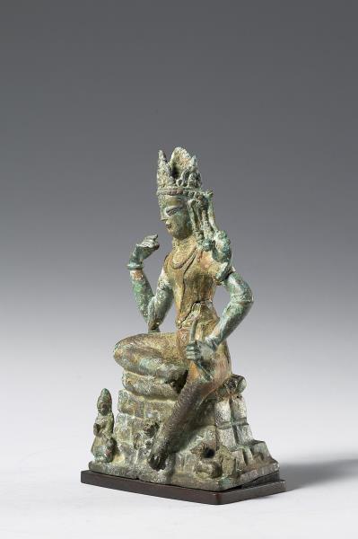 巴基斯坦 斯瓦特 7-8世紀 青銅 蓮華手觀音菩薩半跏思惟像