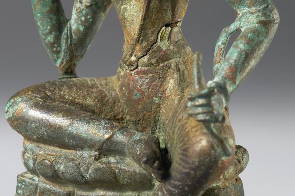 巴基斯坦 斯瓦特 7-8世紀 青銅 蓮華手觀音菩薩半跏思惟像