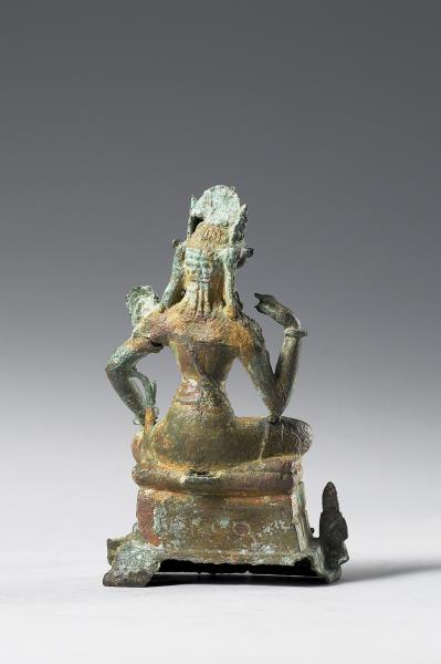 巴基斯坦 斯瓦特 7-8世紀 青銅 蓮華手觀音菩薩半跏思惟像