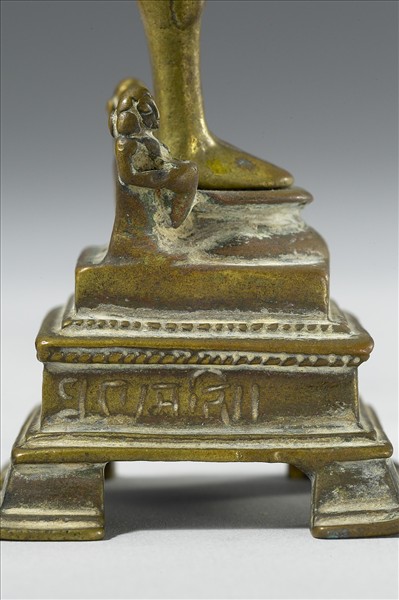 印度東南地區 14世紀 青銅鎏金 耆那教聖者婆呼婆里苦修立禪像